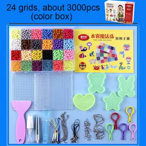 6000pcs 24 colors Refill Beads puzzle Crystal DIY water spray beads set ball games 3D handmade magic toys for children Toy https://tinyurl.com/22qazwsj