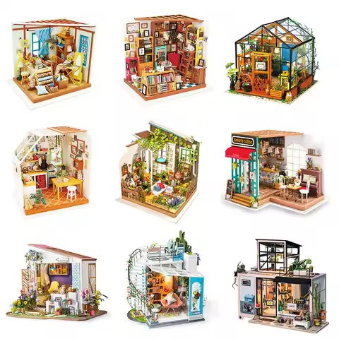 Robotime DIY Wooden Miniature Dollhouse 1:24 Handmade Doll House Model Building Kits Toys For Children Adult https://tinyurl.com/24tpbtw5