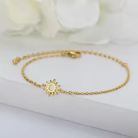 Jewlery Sun Hollow Couple Bracelets For Women Stainless Steel Chain Bracelet Vintage Sunflower Anklet Boho Foot Accessories https://tinyurl.com/29pxf9vu