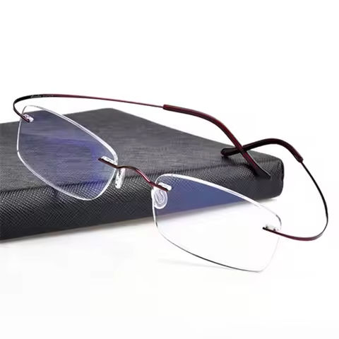 Rimless Titanium Eyeglasses Frames Men Flexible Optical Frame Prescription Spectacle Frameless Glasses Women Eye glasses https://tinyurl.com/23juybjk