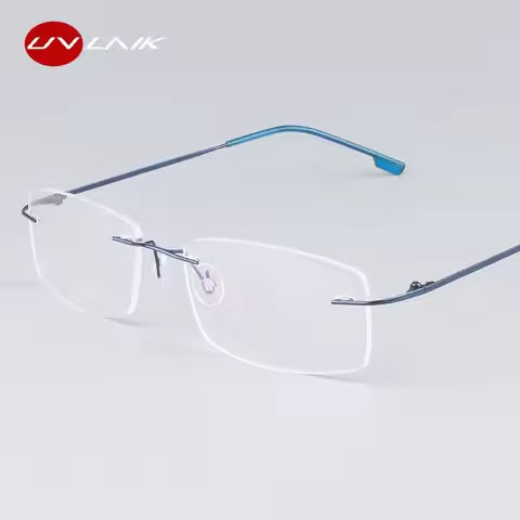 UVLAIK Classic Mens Pure Titanium Rimless Glasses Frames Myopia Optical Frame Ultra-light Titanium Frameless Eyeglasses Frame https://tinyurl.com/27b5evcn