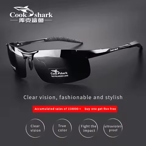Cook Shark’s new aluminum magnesium sunglasses men’s sunglasses HD polarized driving drivers color glasses tide https://tinyurl.com/2yz4952x