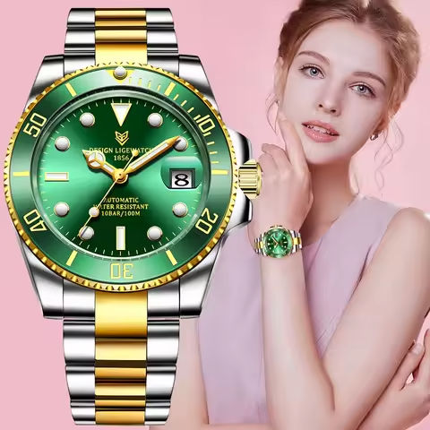 LIGE Women Watches Mechanical Watch Luxury Bracelet Wrist Wristwatch Elegant Ladies Automatic Date Clock Watch Relogio Feminino https://tinyurl.com/26wahz6e