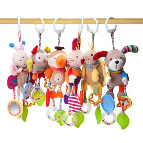 Good Quality Newborn Baby Rattles Plush Stroller Cartoon Animal Toys Baby Mobiles Hanging Bell Educational Baby Toys 0-24 Months https://tinyurl.com/2agqjj67