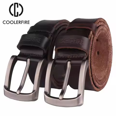 CCOOLERFIRE Men Belt Full Grain 100% Real Genuine Cowskin Top Layer Leather Soft Jeans Cowhide Belts For Men TM053 https://tinyurl.com/28hqgreb