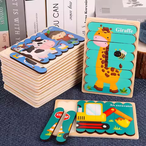 Baby Wooden Montessori Puzzle Child Game Wooden Puzzle 3D Cartoon Animal Puzzle Babies Toys Puzzles For Kids 1 2 3 Year Old https://tinyurl.com/268q9po5
