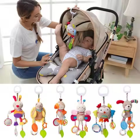 Newborn Baby Plush Stroller Toys Baby Rattles Mobiles Cartoon Animal Hanging Bell Educational Baby Toys 0-12 Months Speelgoed https://tinyurl.com/2a8e7j3a