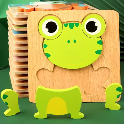 High Quality 3D Wooden Puzzle Baby Cartoon Animal Traffic Jigsaw  Early Learning Cognition Game Puzzle Toys for Children https://tinyurl.com/2b5u2adx