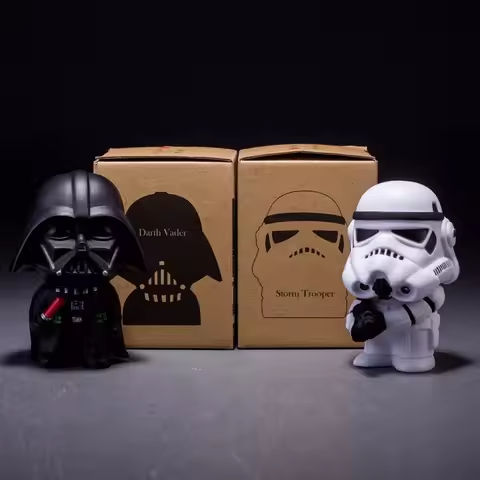 2pcs/set Cute Style Star War Darth Vader & STORM TROOPER Kawaii Movie Action Figure Model Toys About 10cm https://tinyurl.com/29ssnt7b