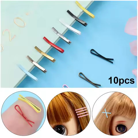 10PCS 1.1cm Mini Metal Clip for Doll Candy Color Cute Tiny Headwear Hairclip DIY Doll Accessories Princess Hairpin https://tinyurl.com/2548ek6e