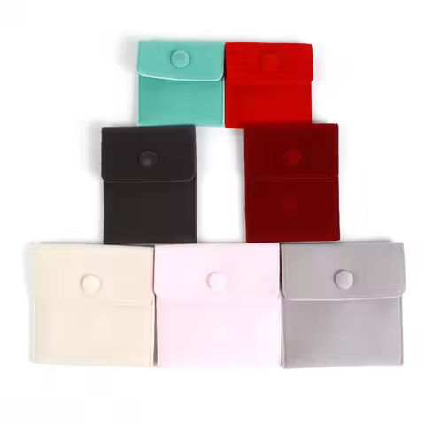 10pcs/Lot Jewellery Pouch Packaging Bag Soft Velvet Gift Bracelet Necklace Earrings Rings Storage Button Velvet Bag Custom Logo https://tinyurl.com/2xlfosfw