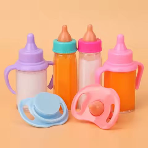 18inch Doll Magic Milk Juice Bottles with Pacifier Bibs fit Newborn Dolls Plastic Nipple Bottle Dollhouse Toys Reborn https://tinyurl.com/2cdrpnq9