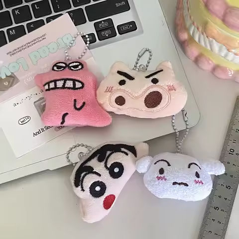 2025 New Shin chan Plush Figures Keychain Cute Doll for Kids Pendant Kawaii Fashion Bag Car Keyring Birthday Gifts Toys Decor https://tinyurl.com/244s3jev
