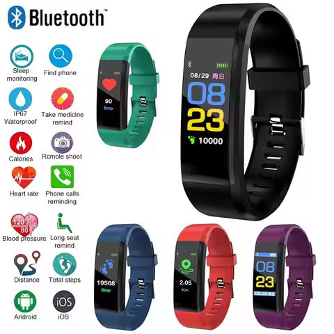 115plus Bluetooth 4.0 Intelligent Sports Bracelet Smartwatch for iOS Android Sport Fitness Tracker Kids Touch Wristband Watch https://tinyurl.com/26ebtyj7