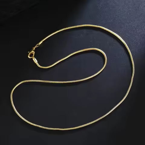 New 925 Sterling Silver 1MM Snake Chain 18K gold color Necklaces 16/18/20/22/24/26/28/30 Inches Women Men Jewelrys Gifts https://tinyurl.com/26q9qukz