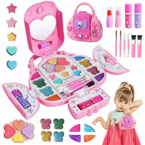 Kids Makeup Kit Washable Makeup Kids Makeup Sets Princess Toys Cosmetic Set for Girls Christmas Birthday Gift https://tinyurl.com/2bx84j6n