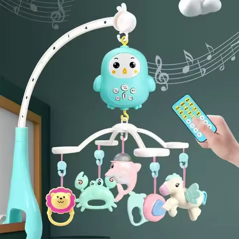 Baby Crib Mobile Rattle Toy For 0-12 Months Infant Rotating Musical Projector Night Light Bed Bell Educational For Newborn Gifts https://tinyurl.com/2amer7nw