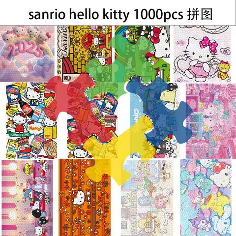 108/200/1000 Pieces  sanrio  hello kitty Jigsaw Puzzles Wooden One Piece Puzzles for Adults Children Educational Toys Gifts https://tinyurl.com/22vw7yr3