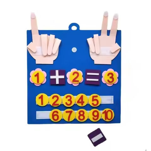 Kid Montessori Toys Felt Finger Numbers Math Toy Children Counting Early Learning For Toddlers Intelligence Develop 30*30cm https://tinyurl.com/26nb9lyw