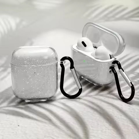 Glitter Transparent Case For AirPods Pro/Pro2 TPU Silicone Wireless Earphone Protective CaseFor Airpods 3/4 Protective Cover https://tinyurl.com/22vdyccg