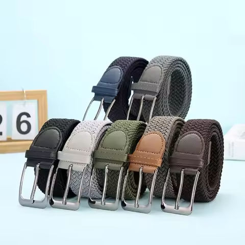 Plus Large Size 130 140 150cm Elastic Woven Belt Casual Women Men’s Punched Waist Straps Stretch Canvas Pin Buckle Trouser Belts https://tinyurl.com/2axljusb