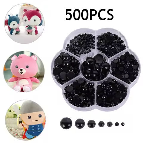 500Pcs Doll Making Eyes 3-12mm Reusable Plastic Button Crafts Safety Eyes for Bear Soft Toy Stuffed Animal Doll DIY Accessories https://tinyurl.com/23wzwwe4