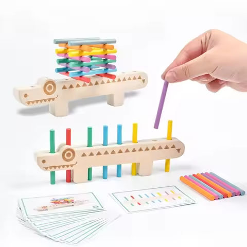 Wooden Montessori Color Matching Game for Toddlers Color Cognition Educational Toys Fine Motor Training Stick Balance Games https://tinyurl.com/28f46mgw