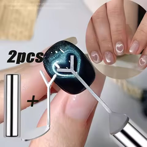 2pcs/Set Y-shaped 3D Love Heart Shape Cat Eye Nail Magnetic Stick Set Cat Eye for DIY Gel Polishing Manicure Accessories Tools https://tinyurl.com/2br8at8a