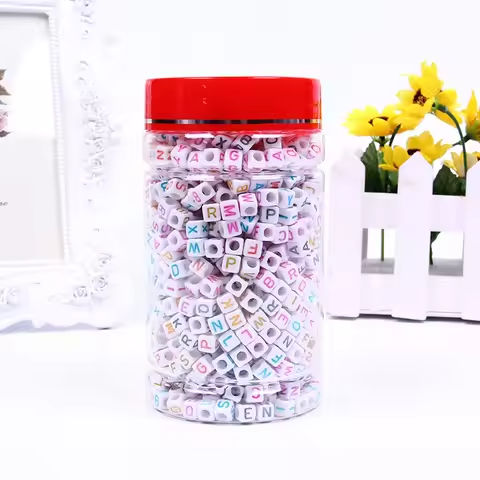 100pcs Rainbow Rubber Band Accessories Manual Diy White Letter Beads Acrylic Beads Children’s Educational Toys 0.6cm  Loom https://tinyurl.com/2c4lffem