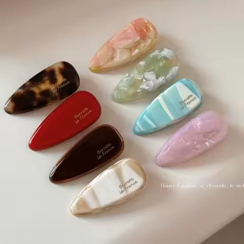 Acetate water droplets girl style pink hairpin edge clip simple temperament cute bangs clip hairpin duck bill hair accessories https://tinyurl.com/2c9ua352