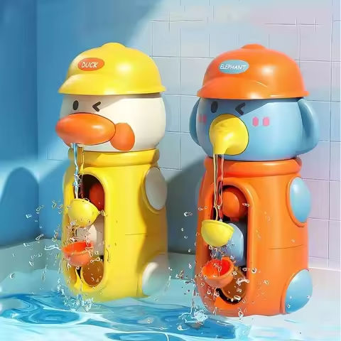 New Cute Duck/Elephant Baby Shower Bath Toys Children Water Play Spinner with Suction Cup Waterwheel Games for Kid Bathroom https://tinyurl.com/2645u5ab