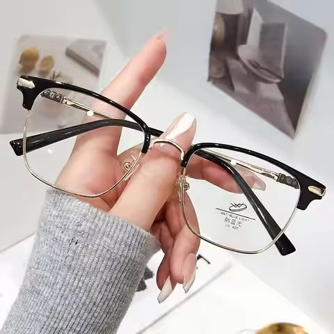 New Metal Half Frame Hd Anti-blue Reading Glasses For The Elderly Business Men Fashion Reading Glasses https://tinyurl.com/2dbgcduo