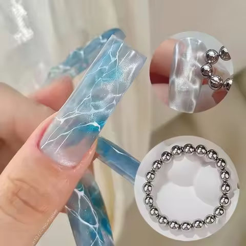 Round Magnetic Bead Nail Art Multi-Functional Powerful Magnet Cube Stones for Water Wave Ripple Cat Eye Design Manicure Tools https://tinyurl.com/29dtq8vj