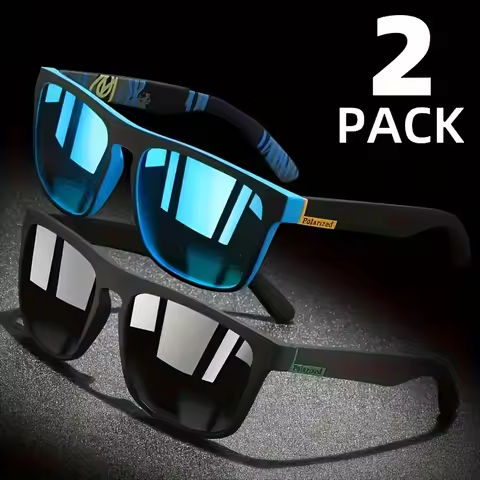 2pcs Square Polarized Sunglasses Anti Glare Sun Shades For Summer Party Vacation Travel Driving Fishing https://tinyurl.com/26mfoflx