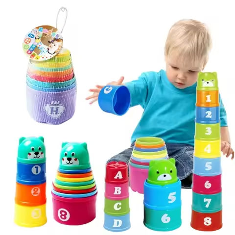 Kids Fun Number Letters Stacking Cup Baby Montessori Early Educational Sensory Puzzle Stack Speed Games Toys for Children Gifts https://tinyurl.com/2b84ajro