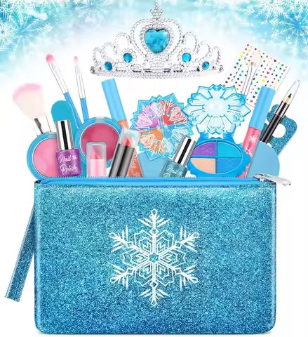 Kids Makeup Kit for Girls, Washable Real Makeup Set for Little Girls, Princess Frozen Toys for Girls Toys https://tinyurl.com/2cungro3
