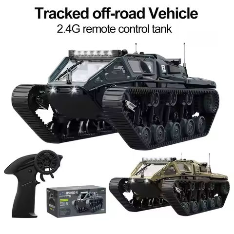 C8812 RC Tank Full Scale Tracked Off-road Vehicle Simulation Model LED Light RC Car 2.4G Remote Control Crawler Toys for Boys https://tinyurl.com/22ec3fyo