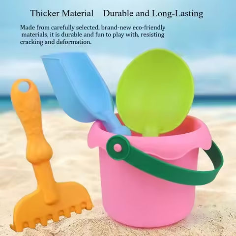 4/8 Piece Kids Beach Sand Toy Set Soft Rubber Bucket Shovel Outdoor Summer Water Play Party Toys Build Hands-On Skills https://tinyurl.com/23q499os