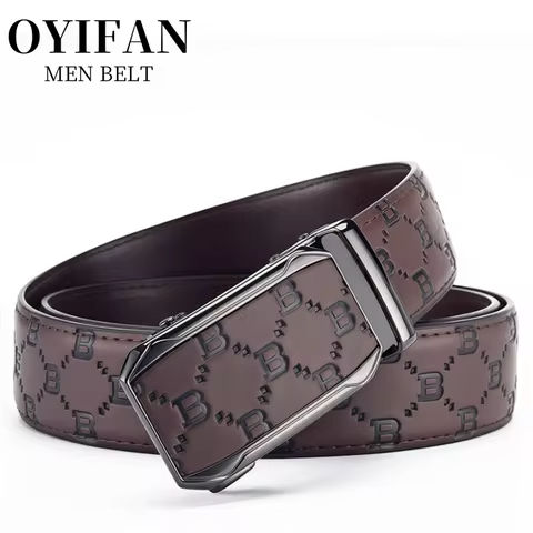 Black Brown Genuine Leather Belt Men, Luxury High Quality Automatic Buckle Belt, Business Casual Fashion Designer Belt for Men https://tinyurl.com/23ba8l3f