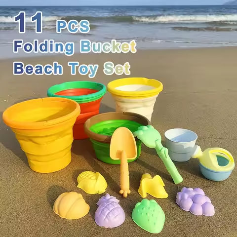 1/11PCS Children Fruit Beach Toy Summer Outdoor Games Sand Play Bucket Watering Bottle Shovel Kids Water Tool Gift(random color) https://tinyurl.com/2a7zesvr
