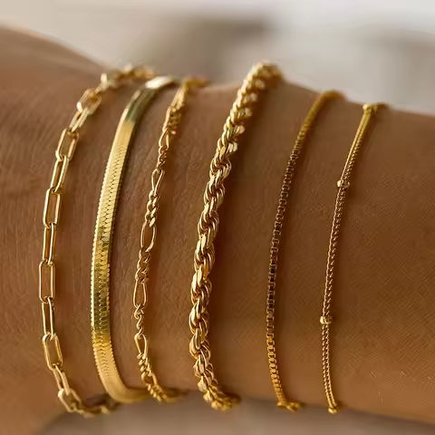 Gold Color Bracelet Stainless Steel Twist Cuban Chain Bracelet for Women Chain Bracelet Jewelry Gifts Wholesale Dropshipping https://tinyurl.com/2y5uh369