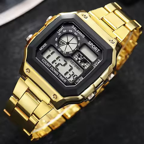 MAYZHISU Classic Men’s Digital Watches Luxury Stainless Steel Strap Sport Watches Men Military Clock LED Sport Wristwatch https://tinyurl.com/24uhy6wt