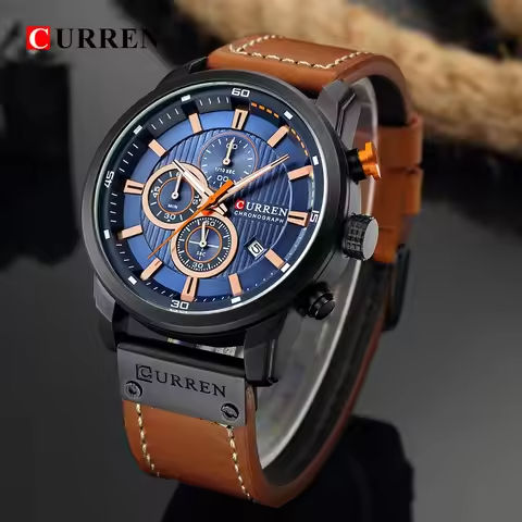 Automatic Watch Round True Three Calendar Men’s Business Quartz Watch Fashion Big Ddial Leather Strap High End Trend Watch https://tinyurl.com/2xw2599u