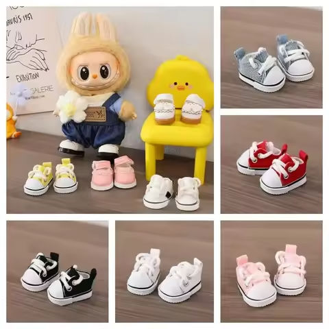 (Only shoes)For LABUBU 17cm Cotton Dolls Shoes Toys Casual Sports Shoes Dolls Accessories for labubu outfits https://tinyurl.com/274akmrd