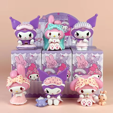Sanrio Figure Blind Box Cute Kuromi My Melody Figures Toy Pajamas Series Collection Home Decorate For Children Christmas Gift https://tinyurl.com/2cmt9xkb