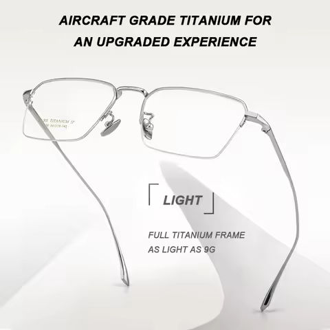 New Ultra-light Pure Titanium Glasses Frame Fashion Half-Rim Business Men Square Eyeglasses And Vintage Luxury Women Spectacle https://tinyurl.com/24tktsxp