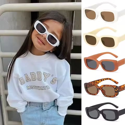 Children Cute Vintage Frosted Rectangle Sunglasses Outdoor Girls Boys Sweet Sun glasses Protection Classic Kids eyewear UV400 https://tinyurl.com/287qhr5d