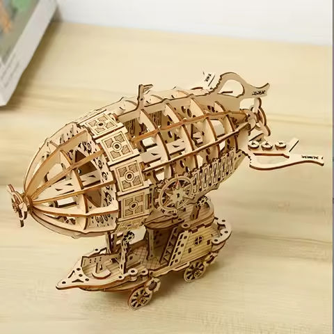 Airship 3D Car Wooden Puzzle Scale Model,DIY Model Kit, Handcraft Gift,Home Decoration,Mechanical Model Kit, Building Toy https://tinyurl.com/2bhkutsw