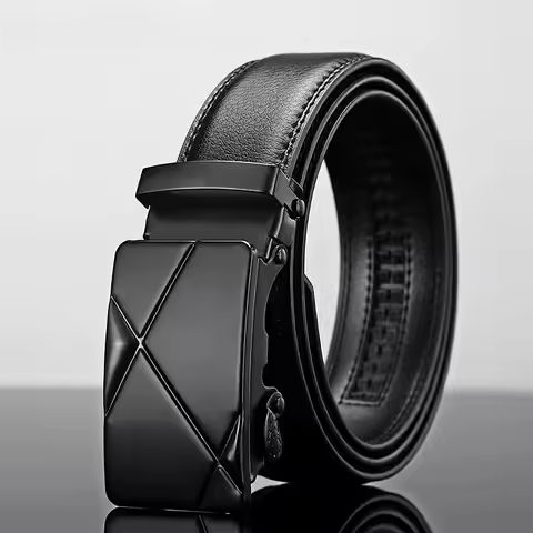Men Leather Belt Metal Automatic Buckle Brand High Quality Luxury Belts for Men Famous Work Business Black PU Strap https://tinyurl.com/2dhzkdy5