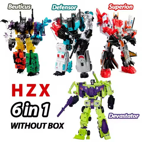 Transformation Robot Toys HZX Defensor Bruticus Superion Devastator IDW 5 IN 1 6 IN 1 ONE NO BOX Sets Action Figure KO 6in1 https://tinyurl.com/2y7jq3wf